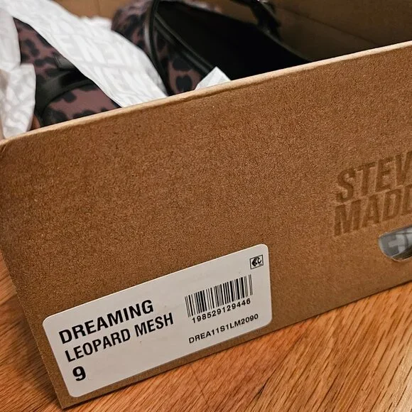 Steve Madden Dreaming Leopard Print Mesh Flat - Picture 3 of 4